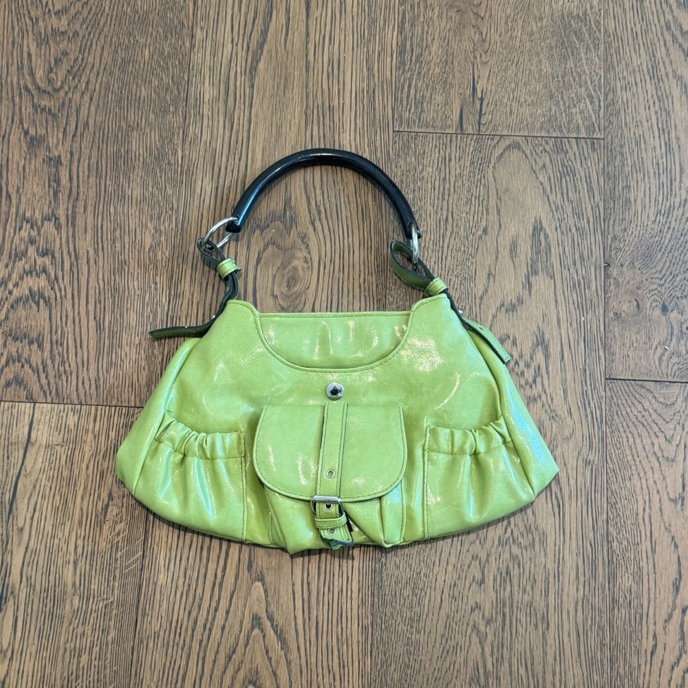 Green purse from brand Fashion Express